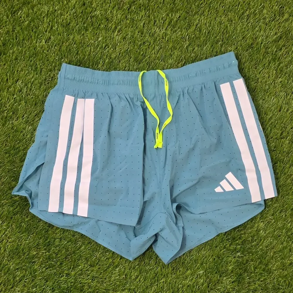 Adidas Adizero Men's Size Medium Slim Fit 2” Split Running Shorts JV7153 Teal